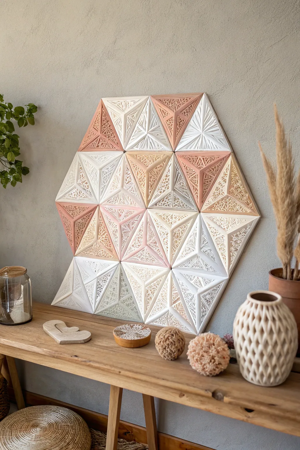 Transform your space with the elegance of geometric paper art. Simplicity meets beauty in every fold.