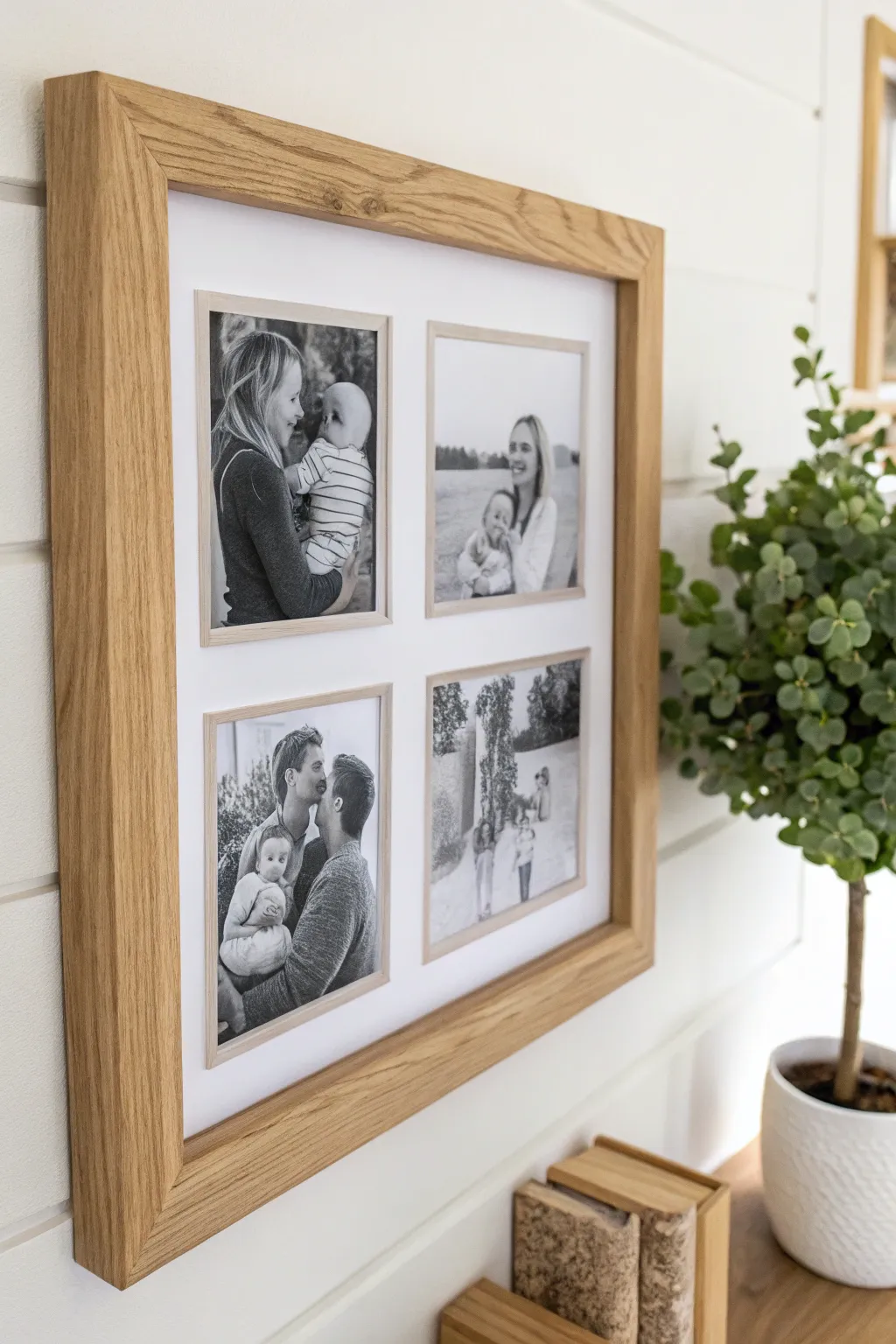 Celebrating Family Ties: A Minimalist Collage of Cherished Moments