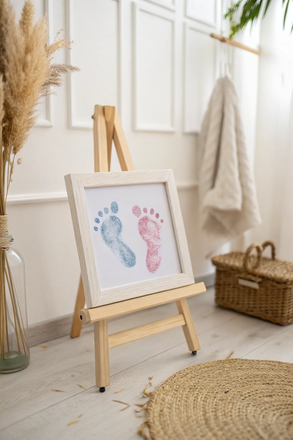 Capture the magic of tiny toes with a footprint keepsake – a perfect blend of simplicity and sentimentality.