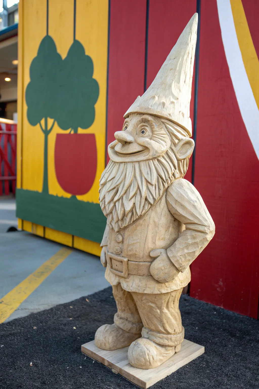 Meet the whimsical gnome: a masterpiece of balsa wood craftsmanship!