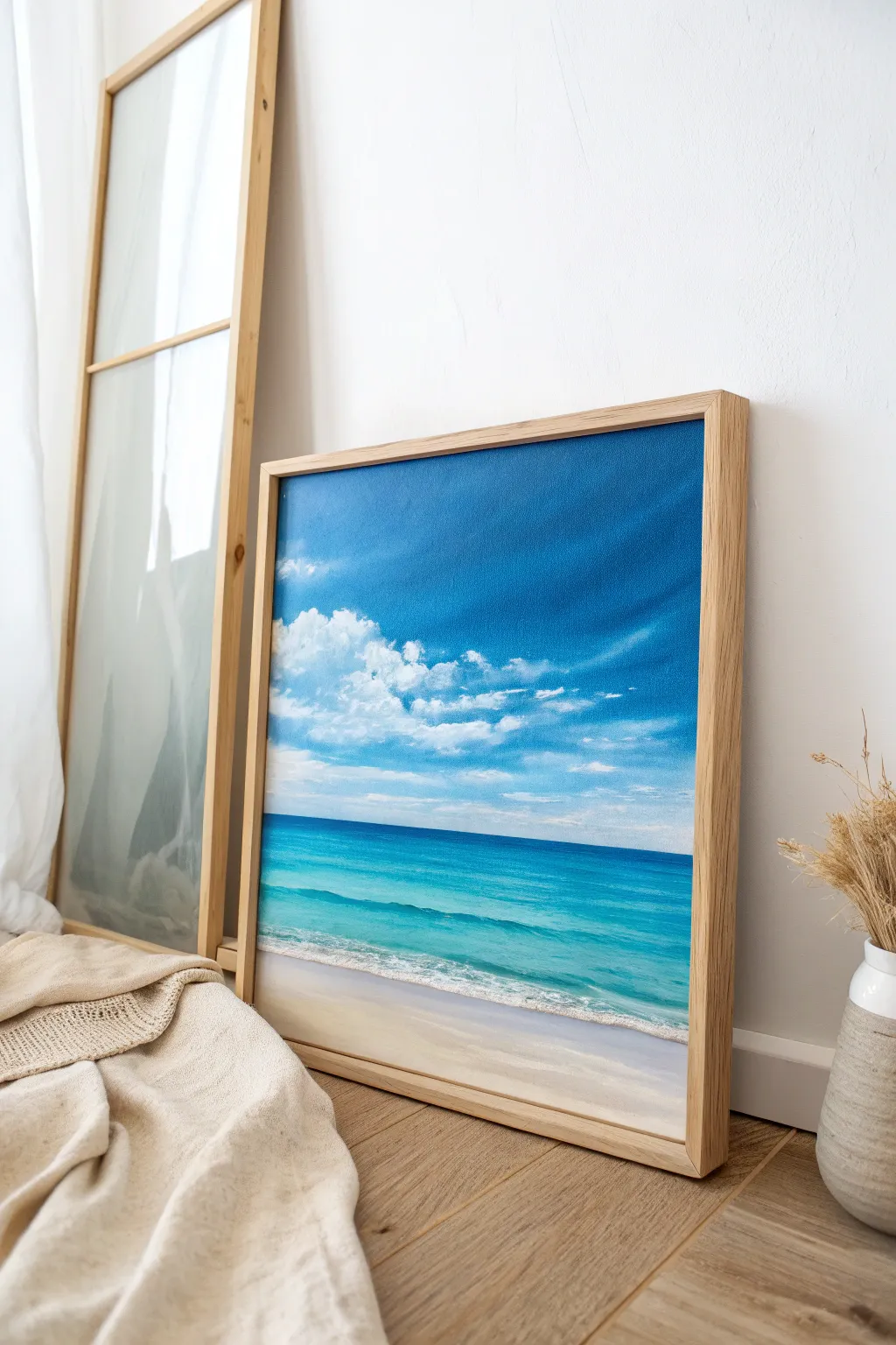 Embrace the tranquility of endless blue skies in minimalist elegance. 🌊