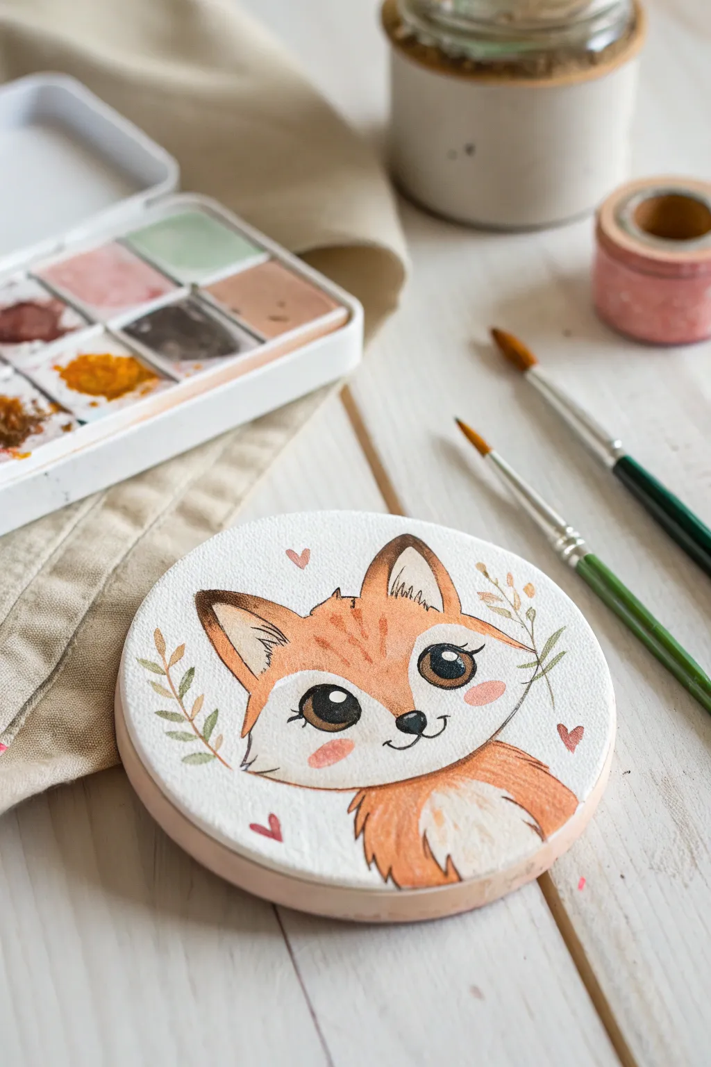 Discover the joy of painting with this adorable fox face—perfect for adding a playful touch to your space!