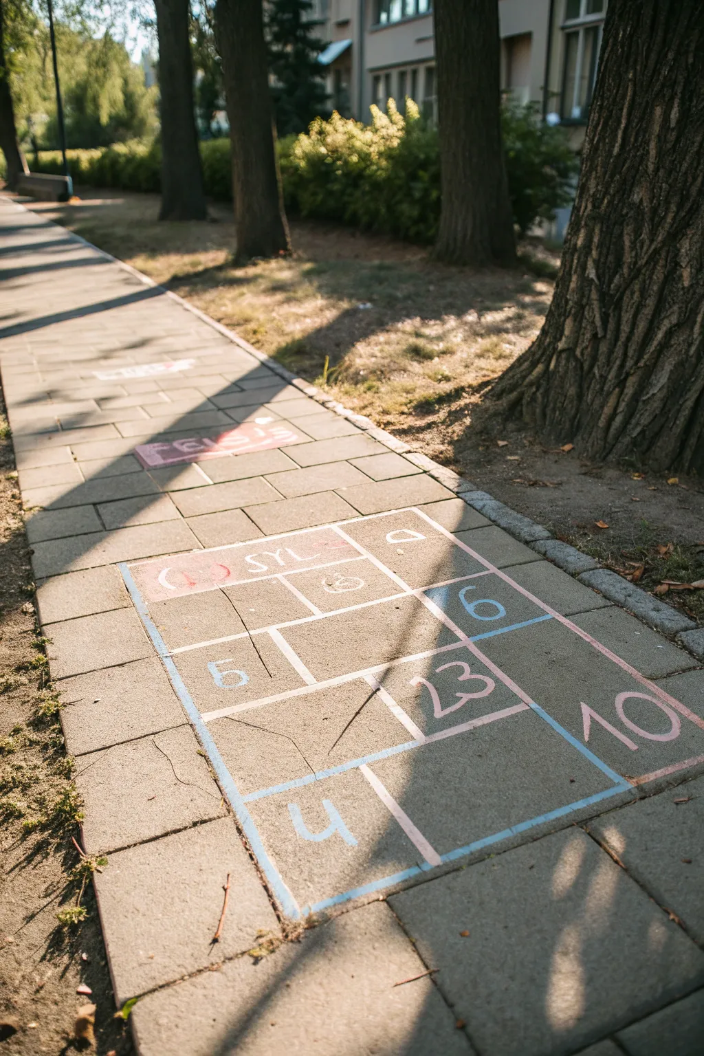 Step into play with a minimalist hopscotch design that brings art and joy to your sidewalk.
