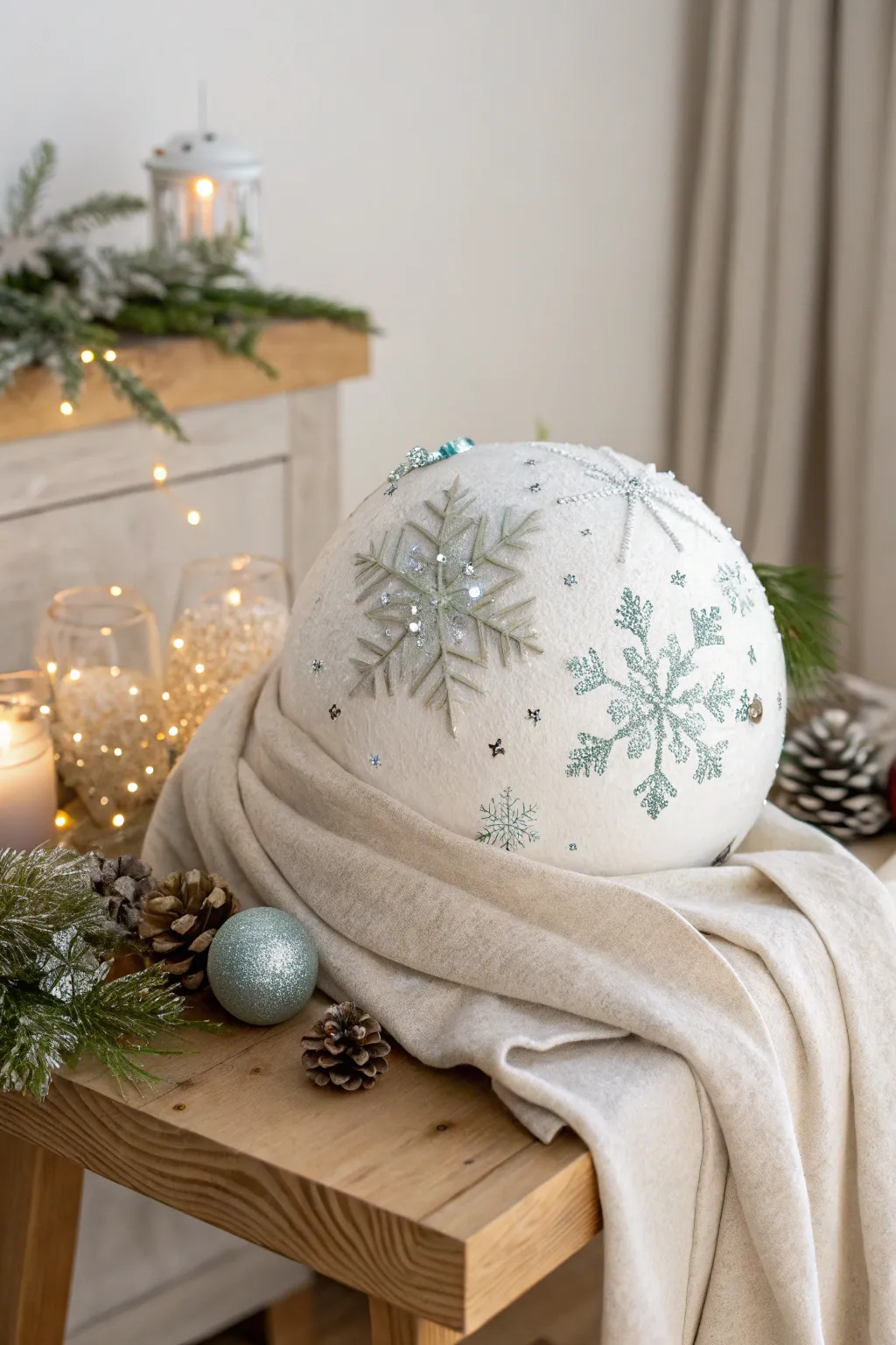 Embrace the seasonal spirit with a winter wonderland belly cast, where craftsmanship meets natural beauty.