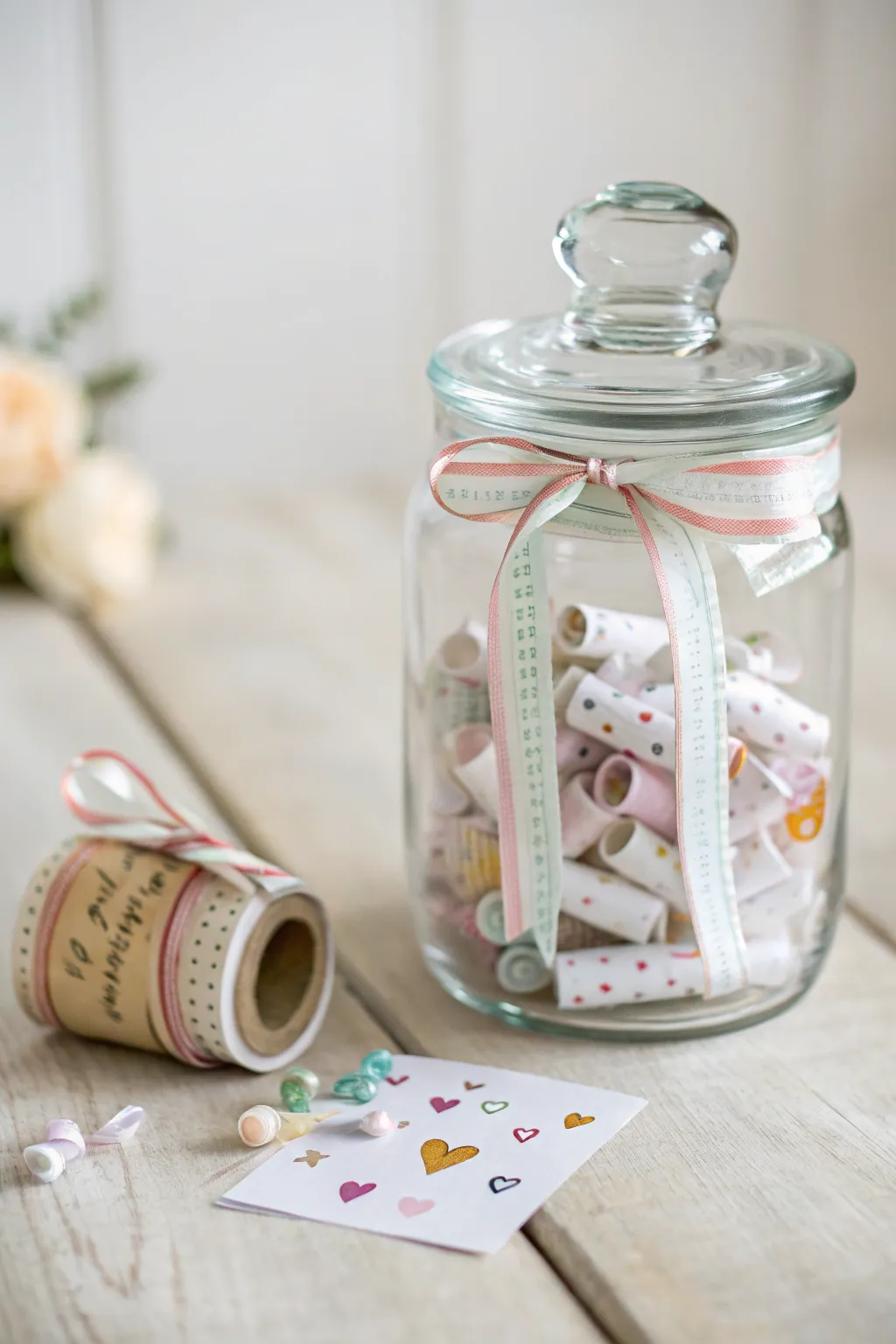 Craft a thoughtful gift: Decorate a friendship jar with personal touches for a heartfelt surprise.
