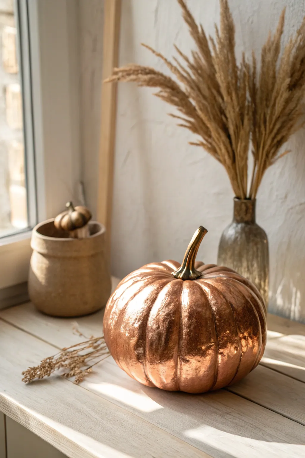 Transform your autumn decor with a touch of metallic elegance. 🍂✨ #ScandinavianStyle #BohoMinimalism