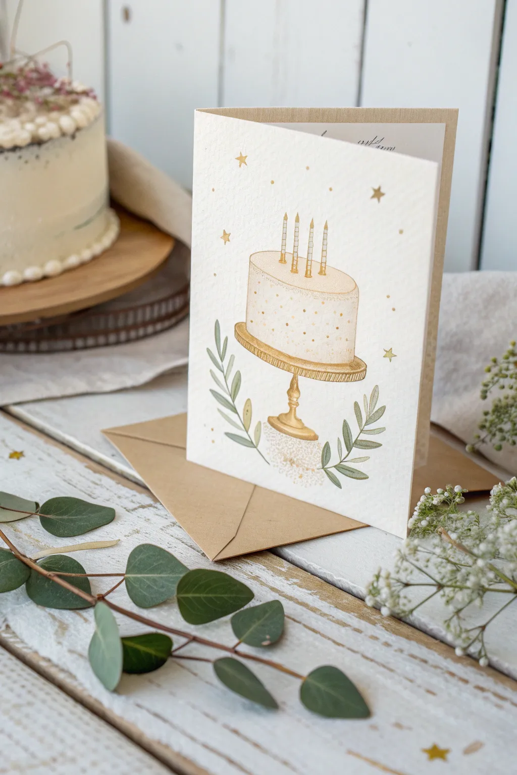 Embrace elegance with a minimalist cake card—where simplicity meets sophistication.