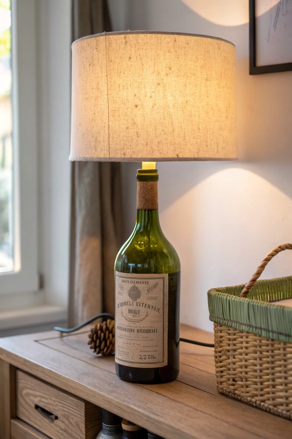 Illuminate your space with a touch of vintage charm and Scandinavian simplicity. #LabelLove #BottleLamp