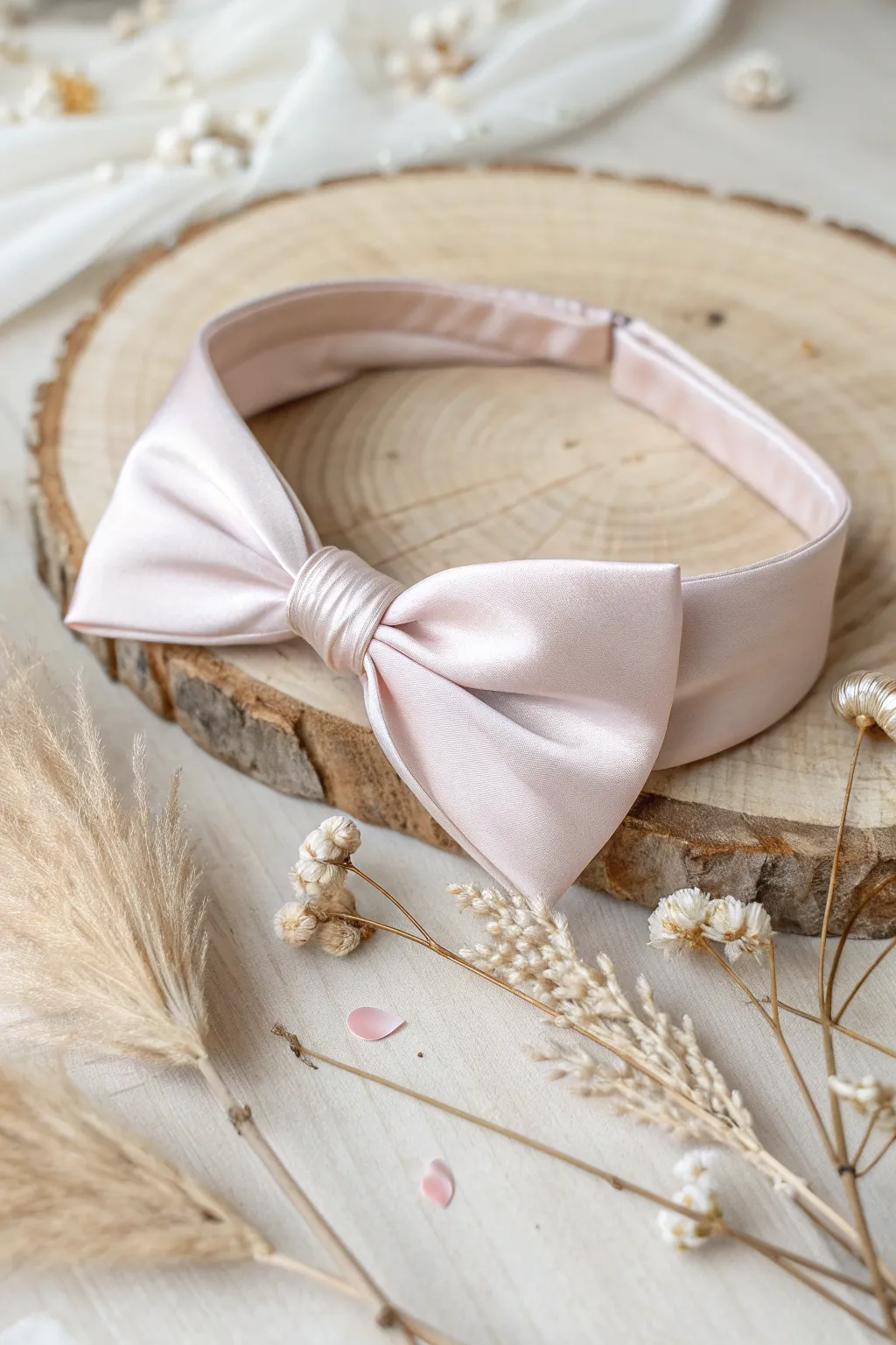 Effortlessly elevate your style with this chic satin bow headband – where elegance meets simplicity.