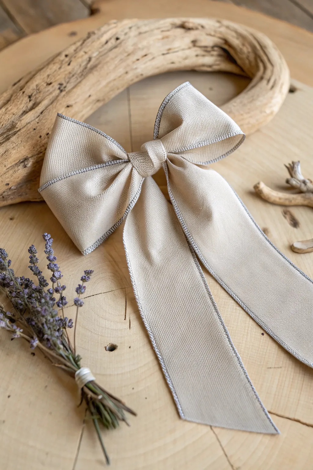 Embrace the art of simplicity with a beautifully crafted wired ribbon bow—perfect for adding a touch of elegance to any occasion.