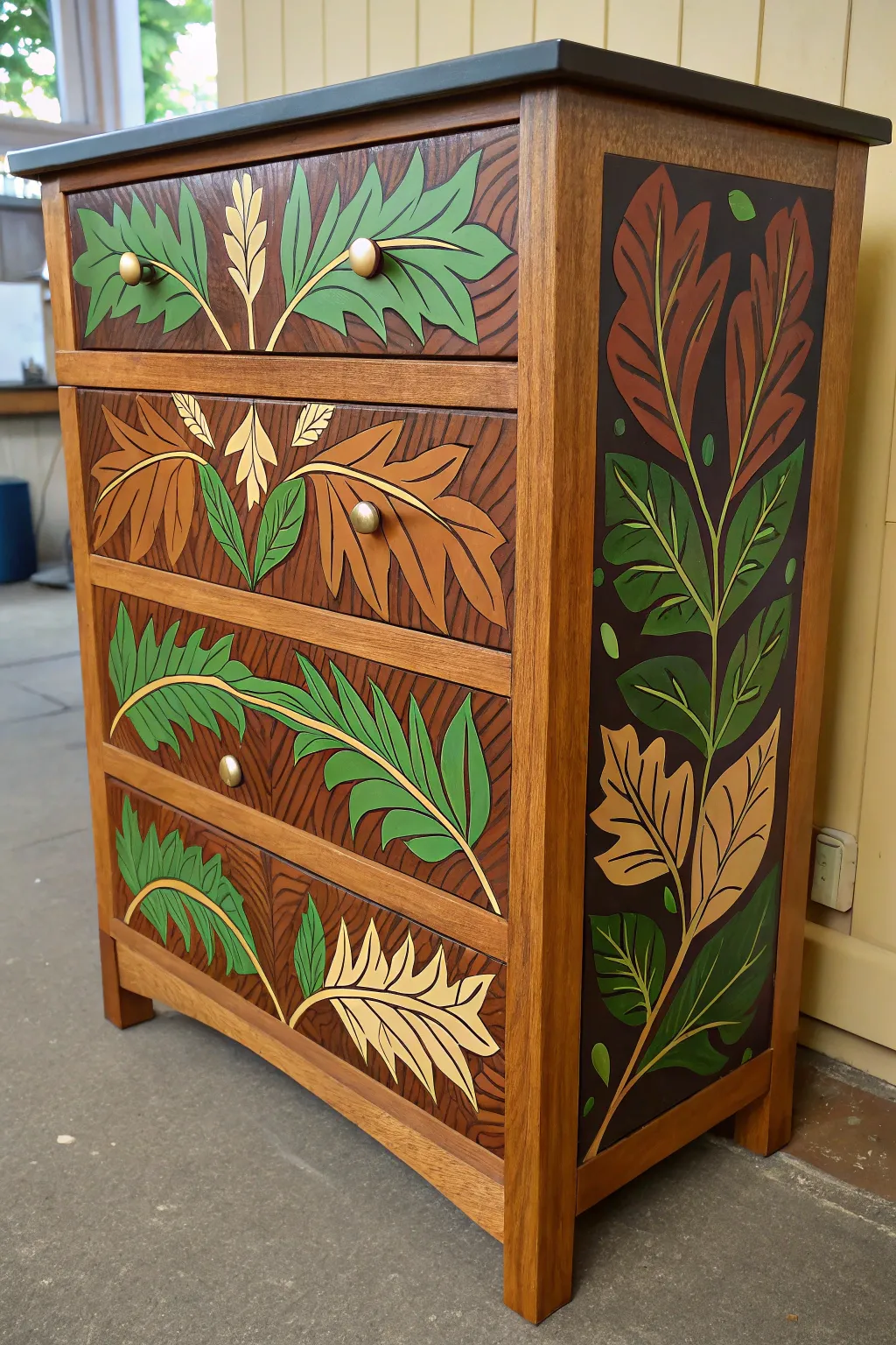 Bring the outdoors inside with this nature-inspired kids dresser, a masterpiece of craftsmanship and vibrant design.