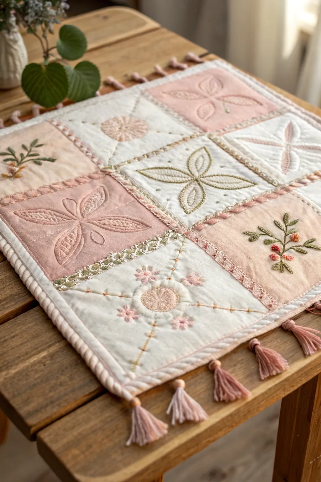 Create lasting memories with a handcrafted quilt square, a perfect blend of simplicity and artistry.