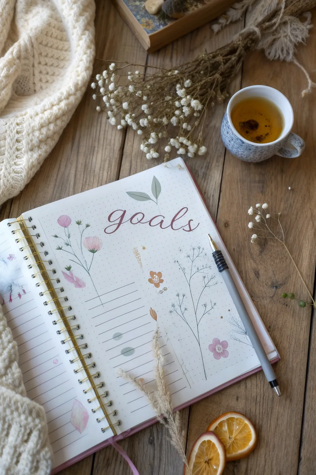 Embrace tranquility and creativity with a thoughtfully crafted reflection space in your bullet journal.