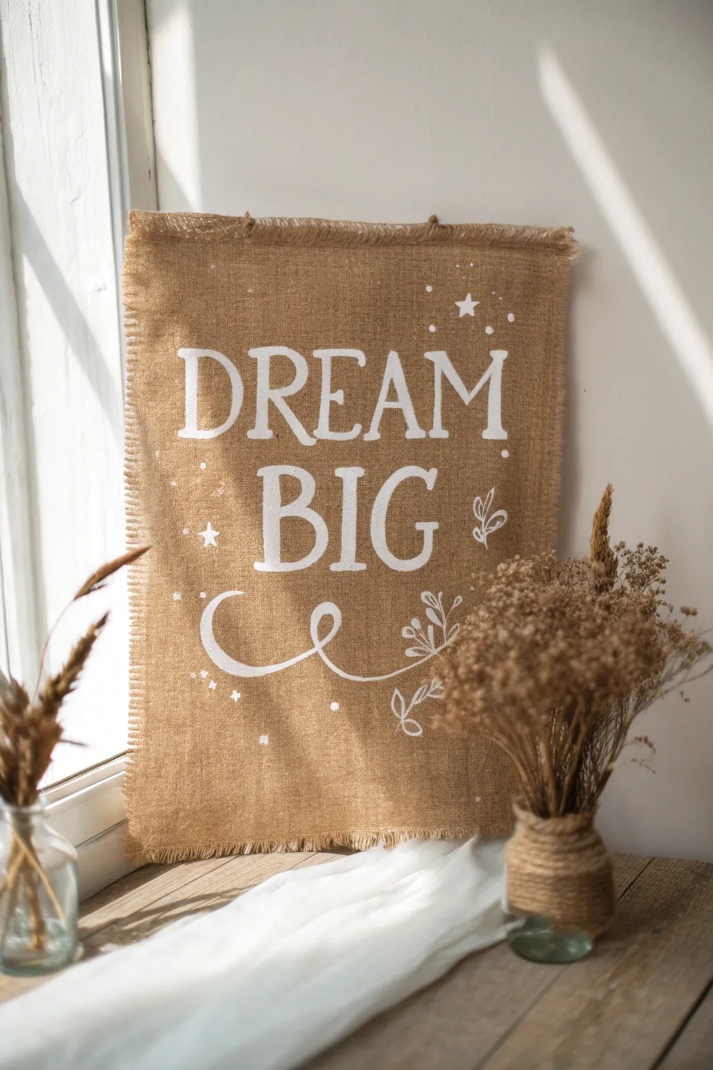 Elevate your space with a touch of rustic elegance and daily inspiration. 🌿 #DreamBig #MinimalistDecor
