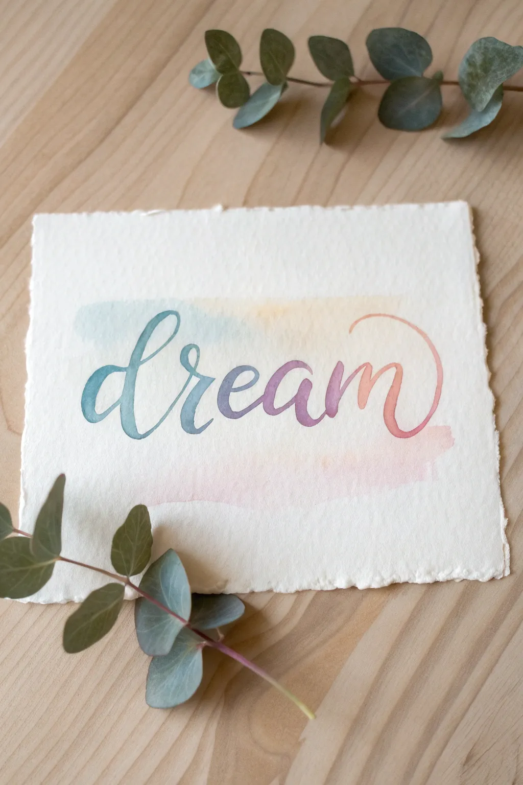 Dreamy Watercolors: Where letters and colors dance in perfect harmony.