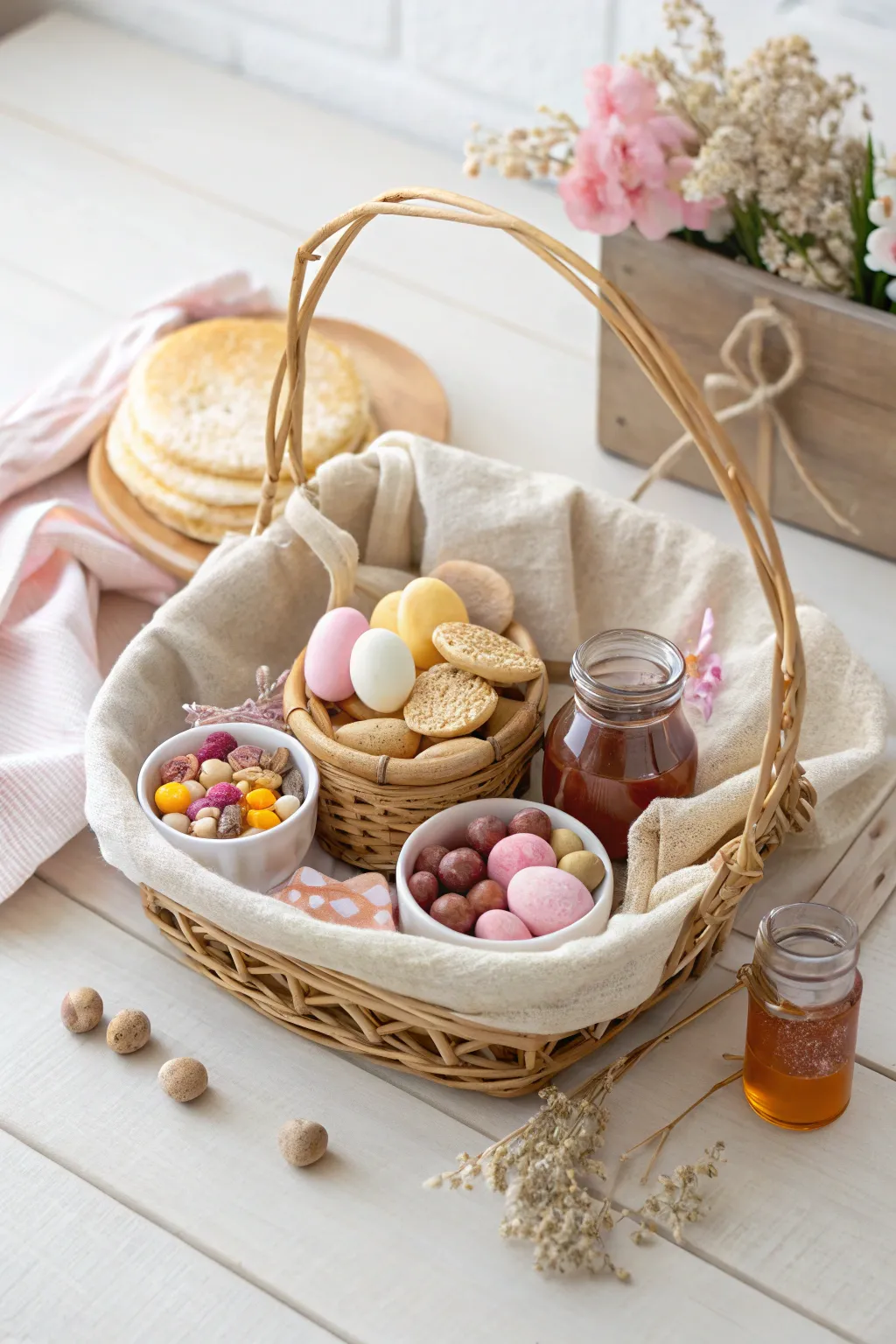 Start your day sweetly with a Breakfast Candy Basket, where whimsical treats meet morning magic.