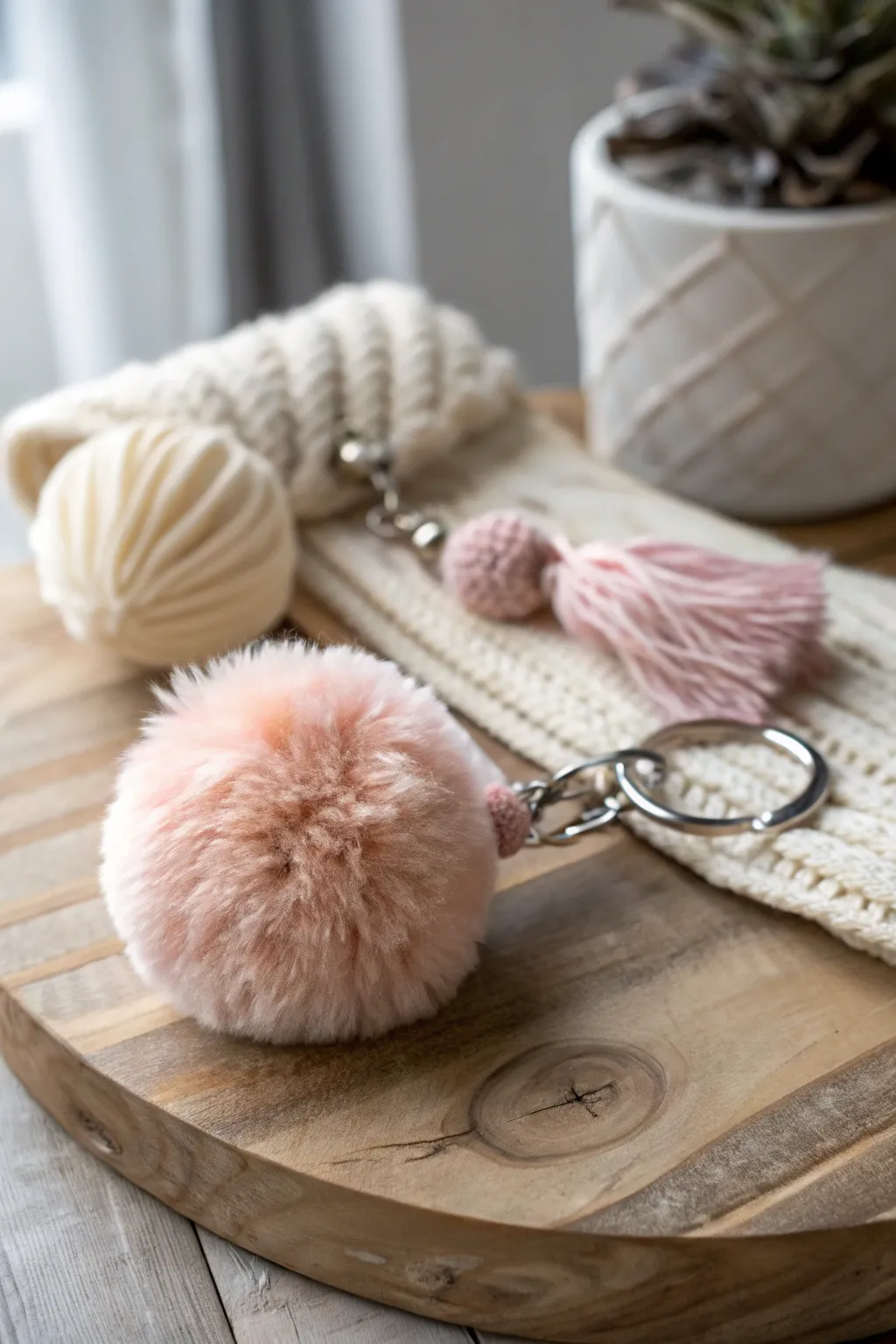 Elevate your keychain game with this cozy, DIY fur pom-pom charm—perfect for adding a touch of warmth and style to your everyday essentials.