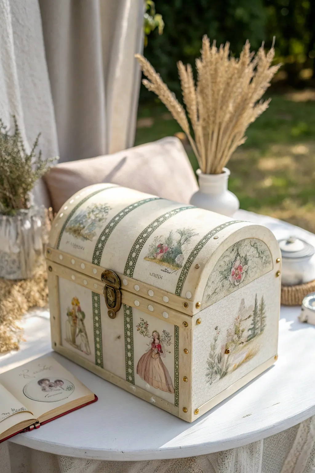 Capture the magic of classic tales with this storybook treasure chest card box—perfect for an unforgettable baby shower!