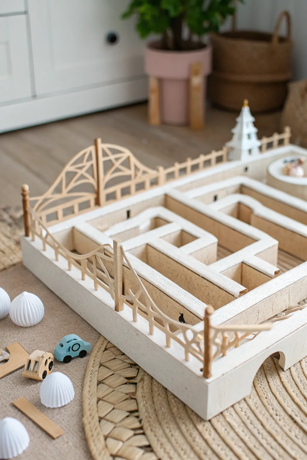 Embark on a mini adventure with this elegantly crafted marble maze, where simplicity meets creativity.
