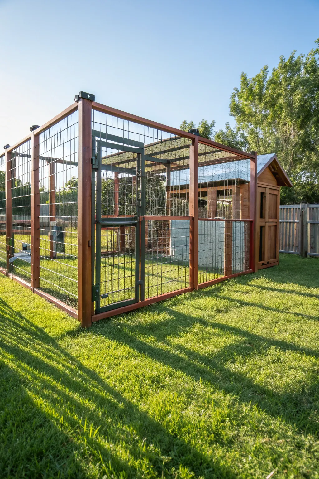 Crafted for Freedom: A striking DIY pet play area made from cattle panels.