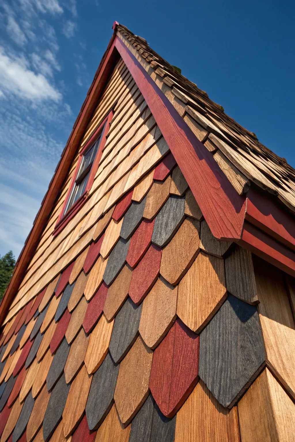 Elevate your gable game with dynamic cedar shake patterns that showcase craftsmanship and style.