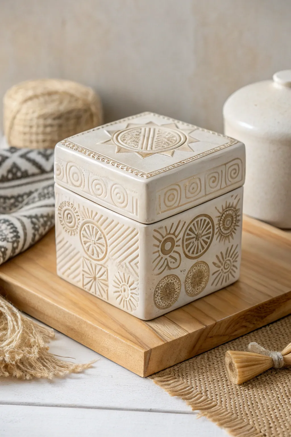 Discover the world in a box: A fusion of Asian and African artistry in minimalist design.