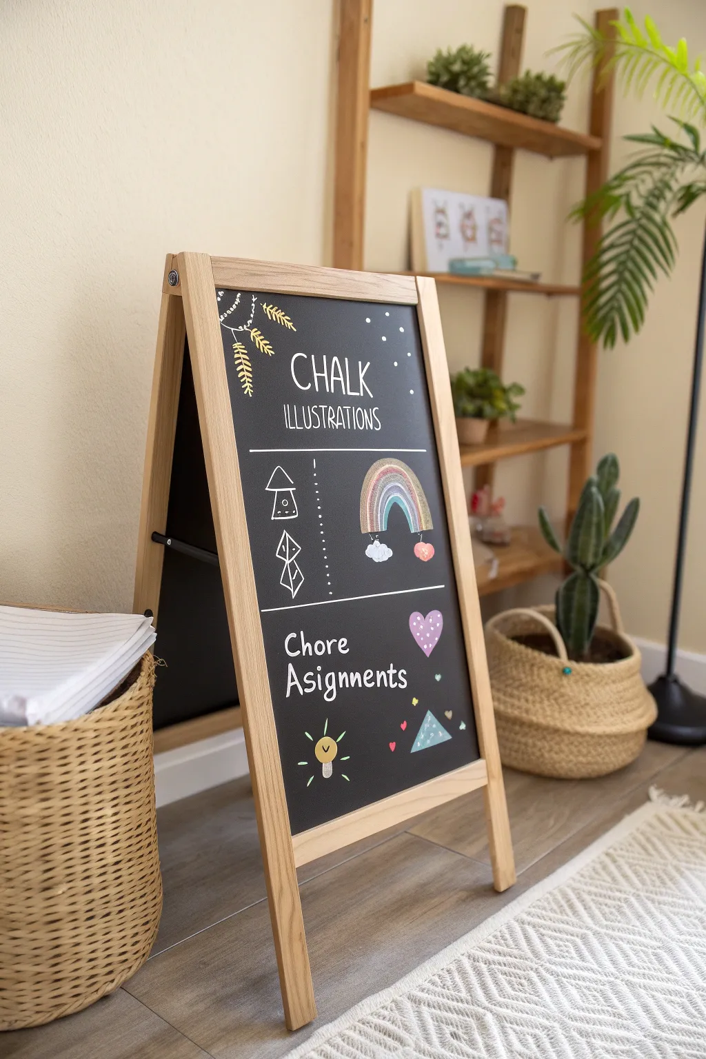 Turn chores into a playful game with this charming chalkboard chart!