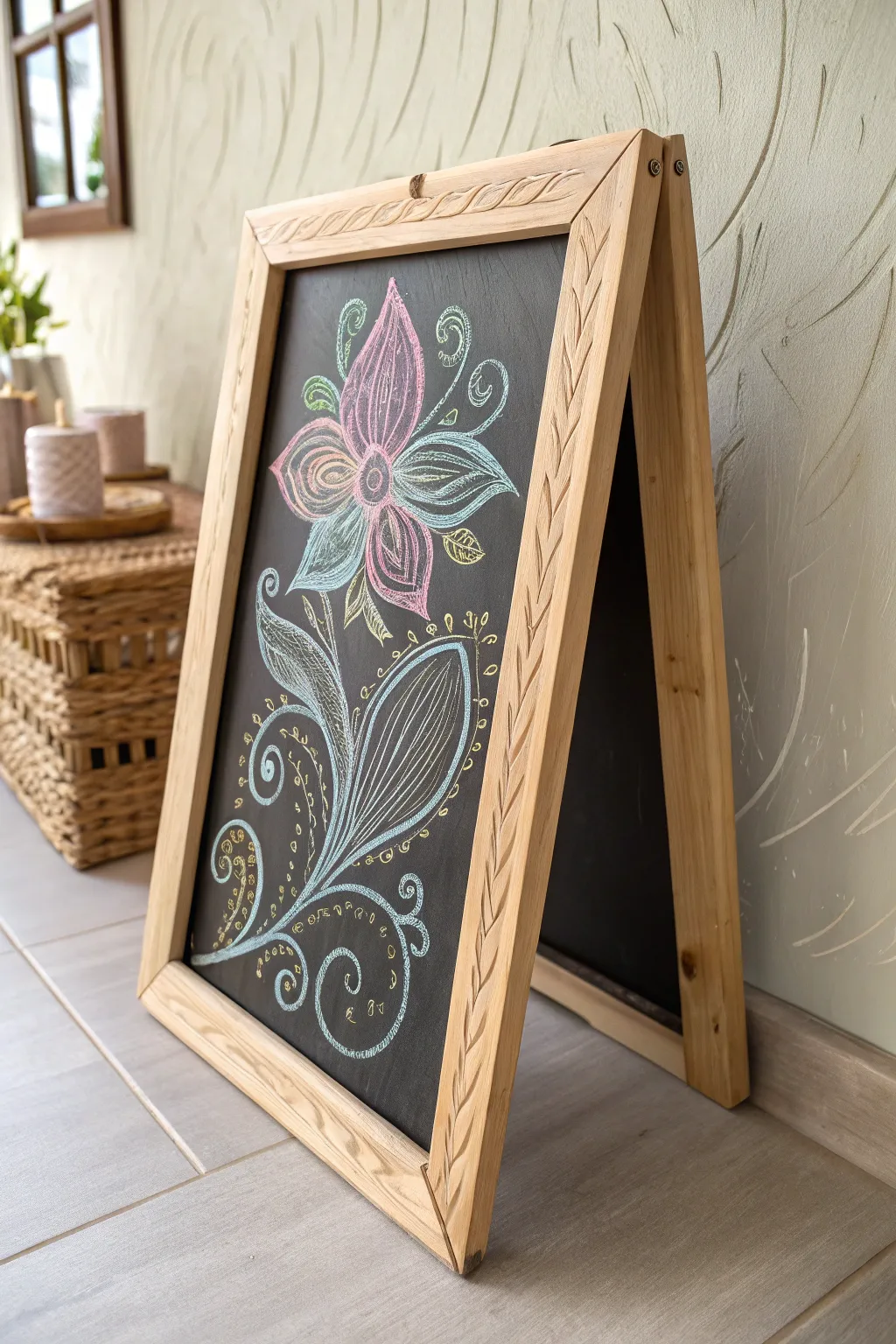 Transform your chalkboard into a stunning masterpiece with minimalist elegance and a touch of bohemian charm. 🌿🖌️