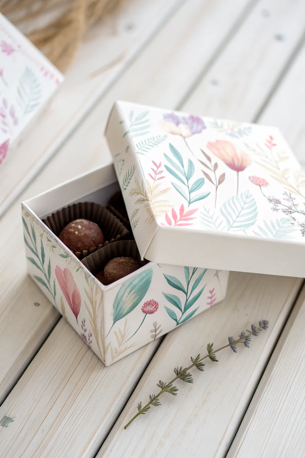 Transform your chocolate gifts into keepsakes with DIY painted boxes. A touch of art for the sweet moments!