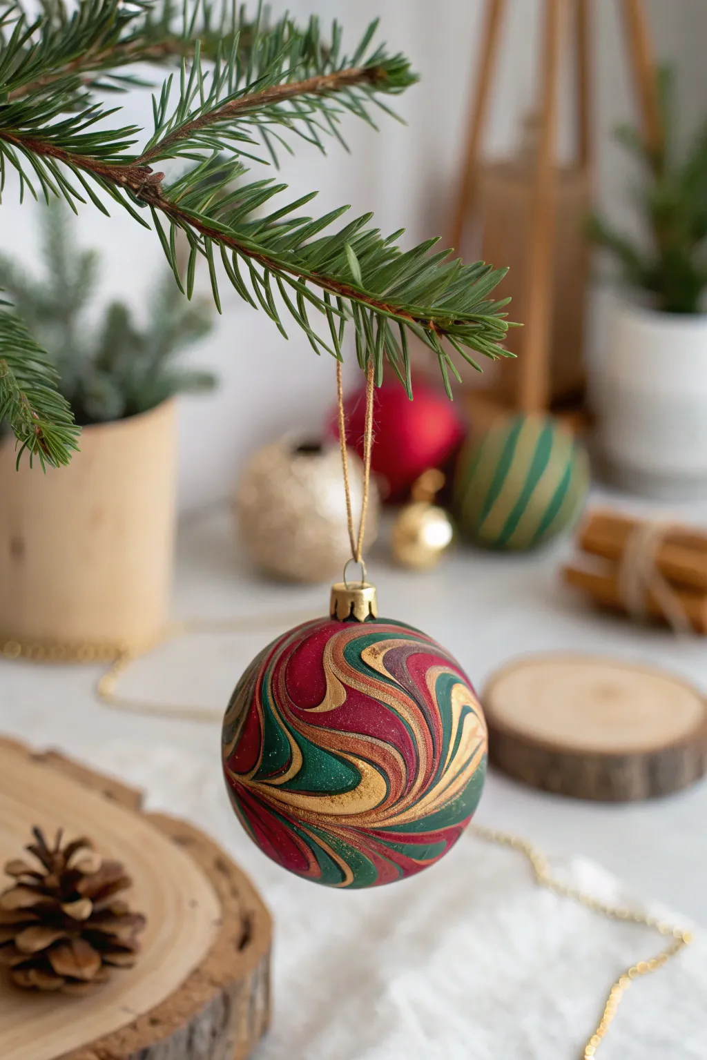 Add a touch of handcrafted elegance to your tree with vibrant clay baubles!