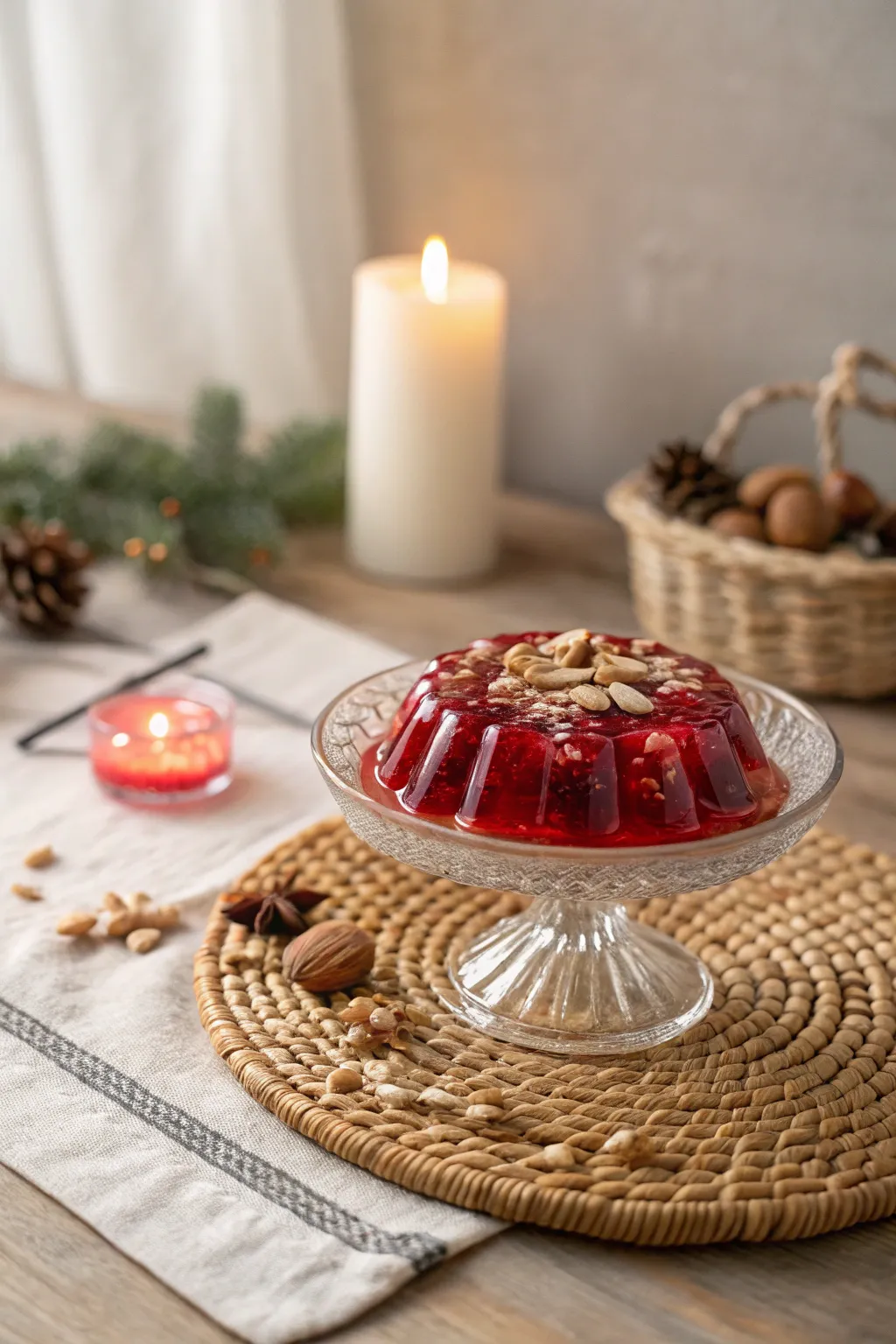 Experience the cozy charm of Christmas with our Nutty Noel Jello.