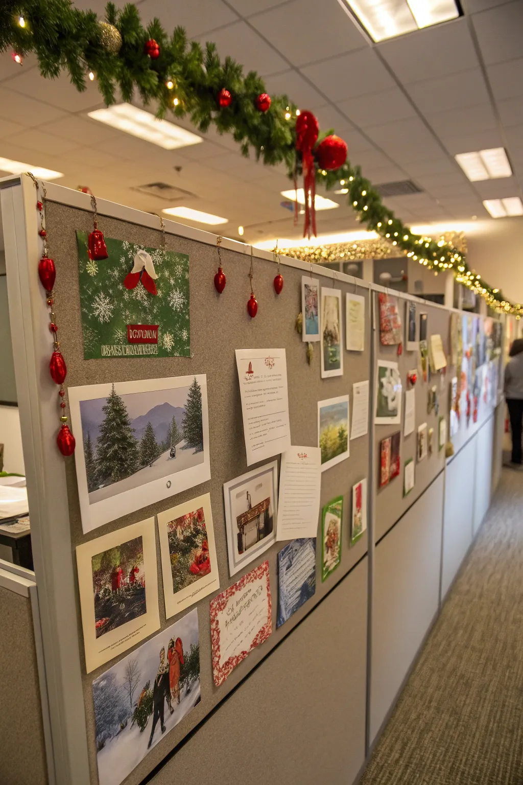 Personalize your space with holiday photos and cards.