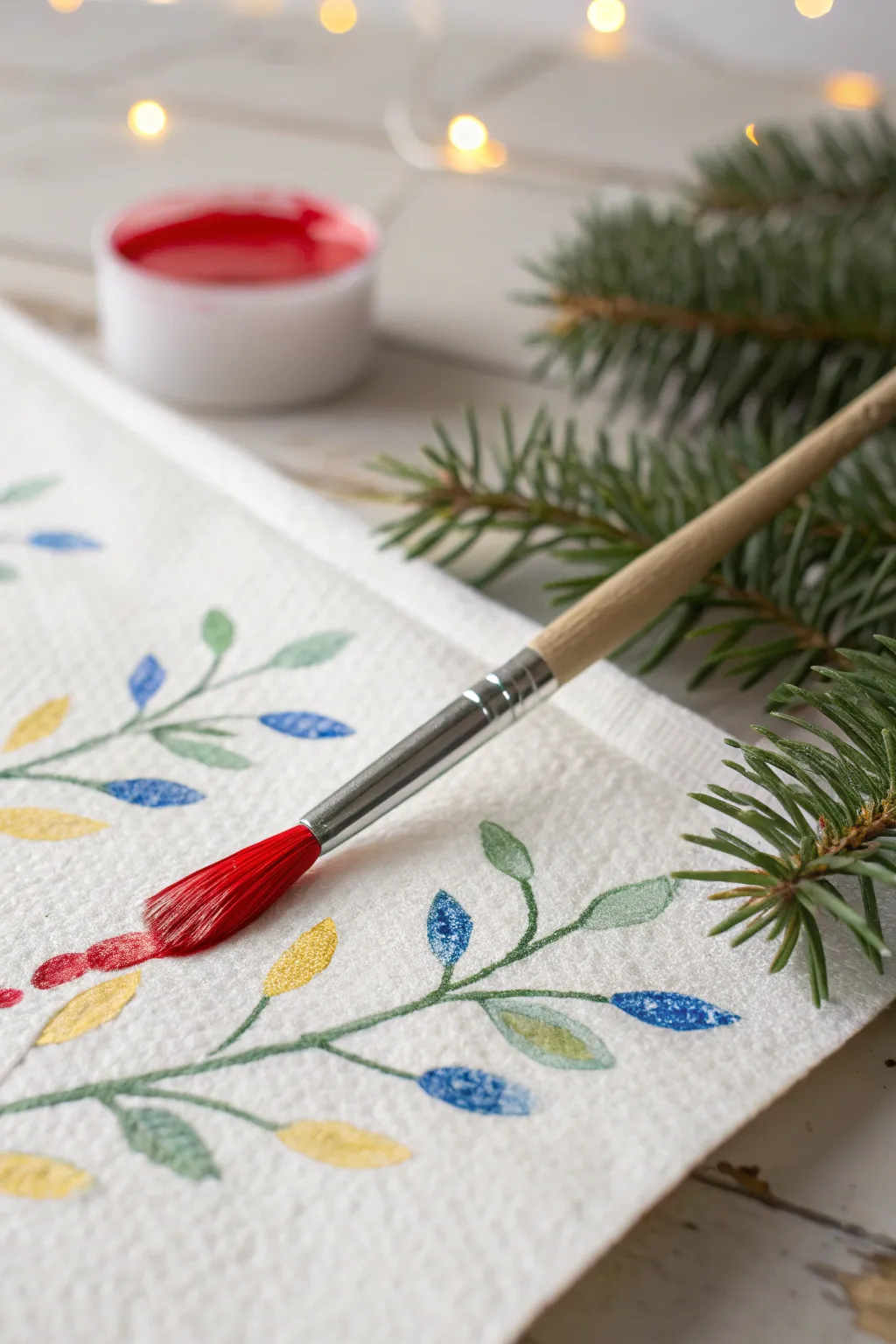 Unleash creativity with a Q-tip and a splash of color this Christmas!