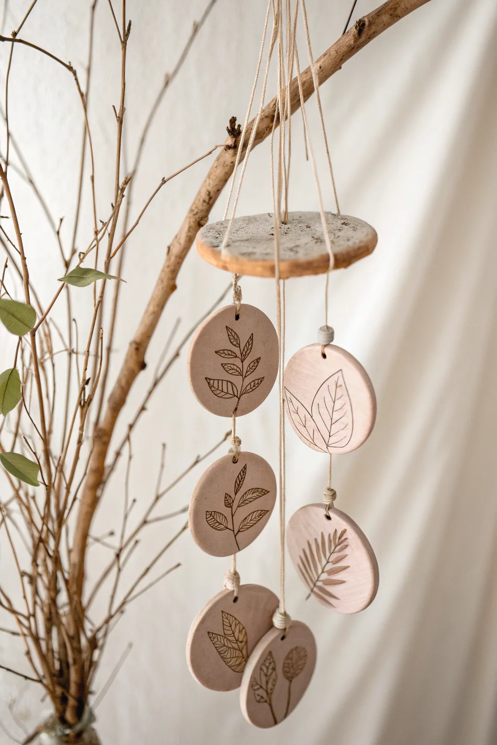Embrace the harmony of nature with these handcrafted wind chimes, where art meets the gentle breeze.