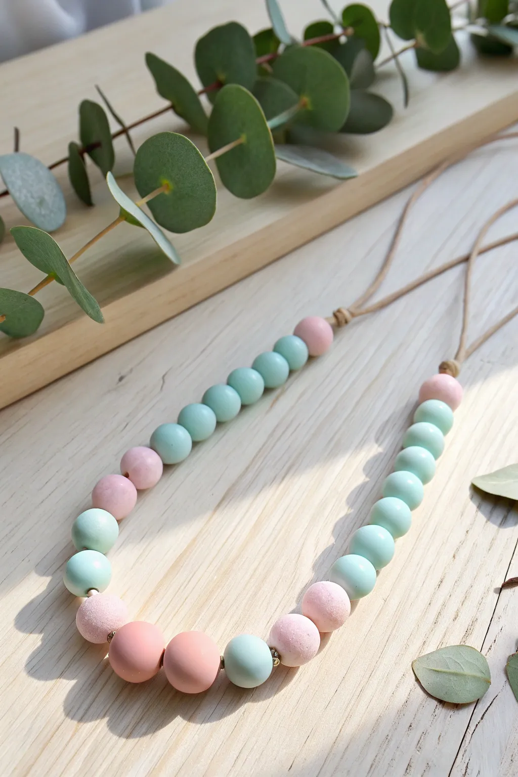 Embrace the dreamy allure of pastel hues with this handcrafted clay necklace, perfect for a touch of elegance in your spring and summer wardrobe.