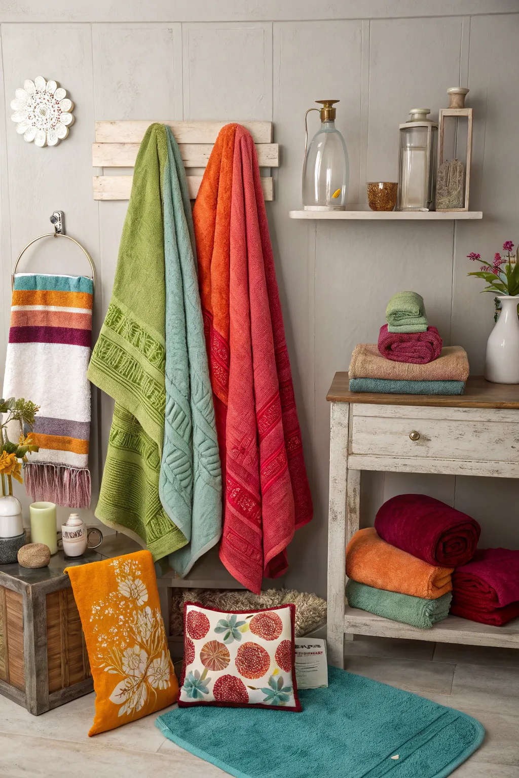 Color accents can refresh your cloakroom without a major overhaul.