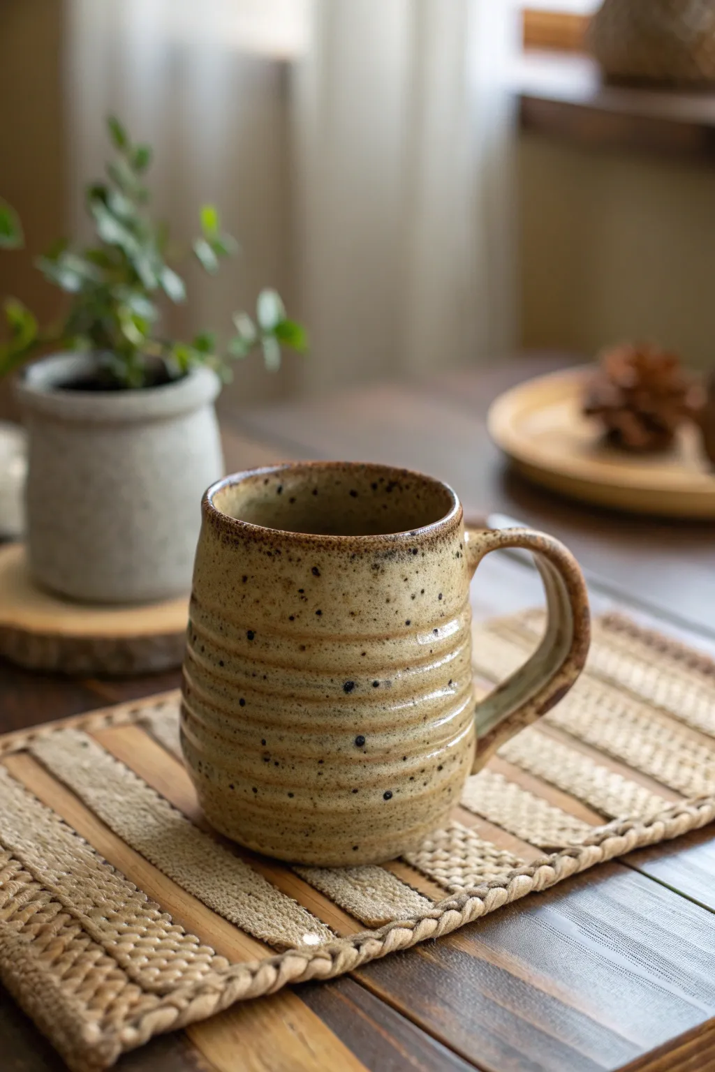Embrace rustic elegance with handcrafted coil mugs that bring cozy cabin vibes to your table.