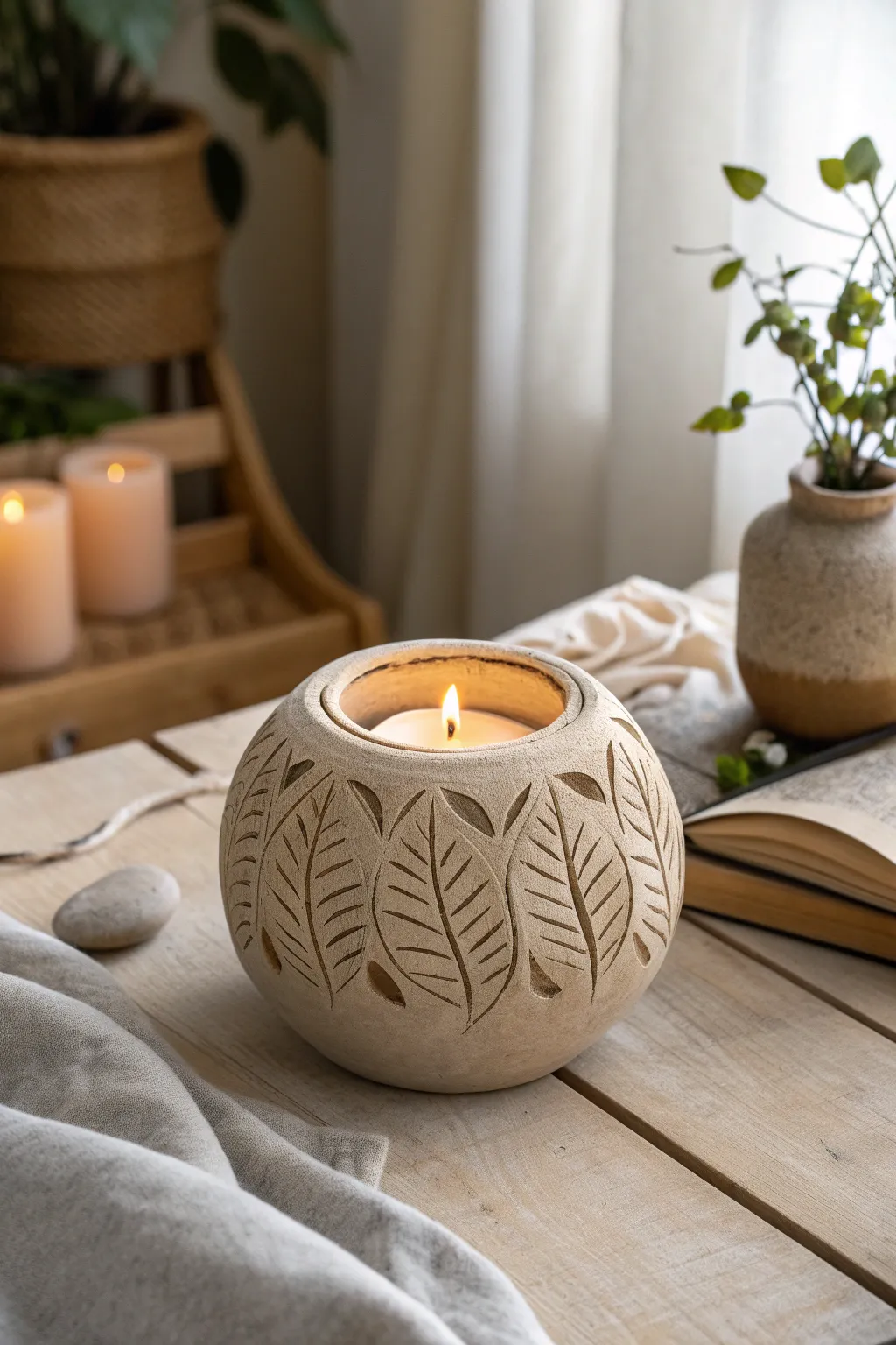 Illuminate your space with the serene beauty of nature-inspired craftsmanship. 🌿✨