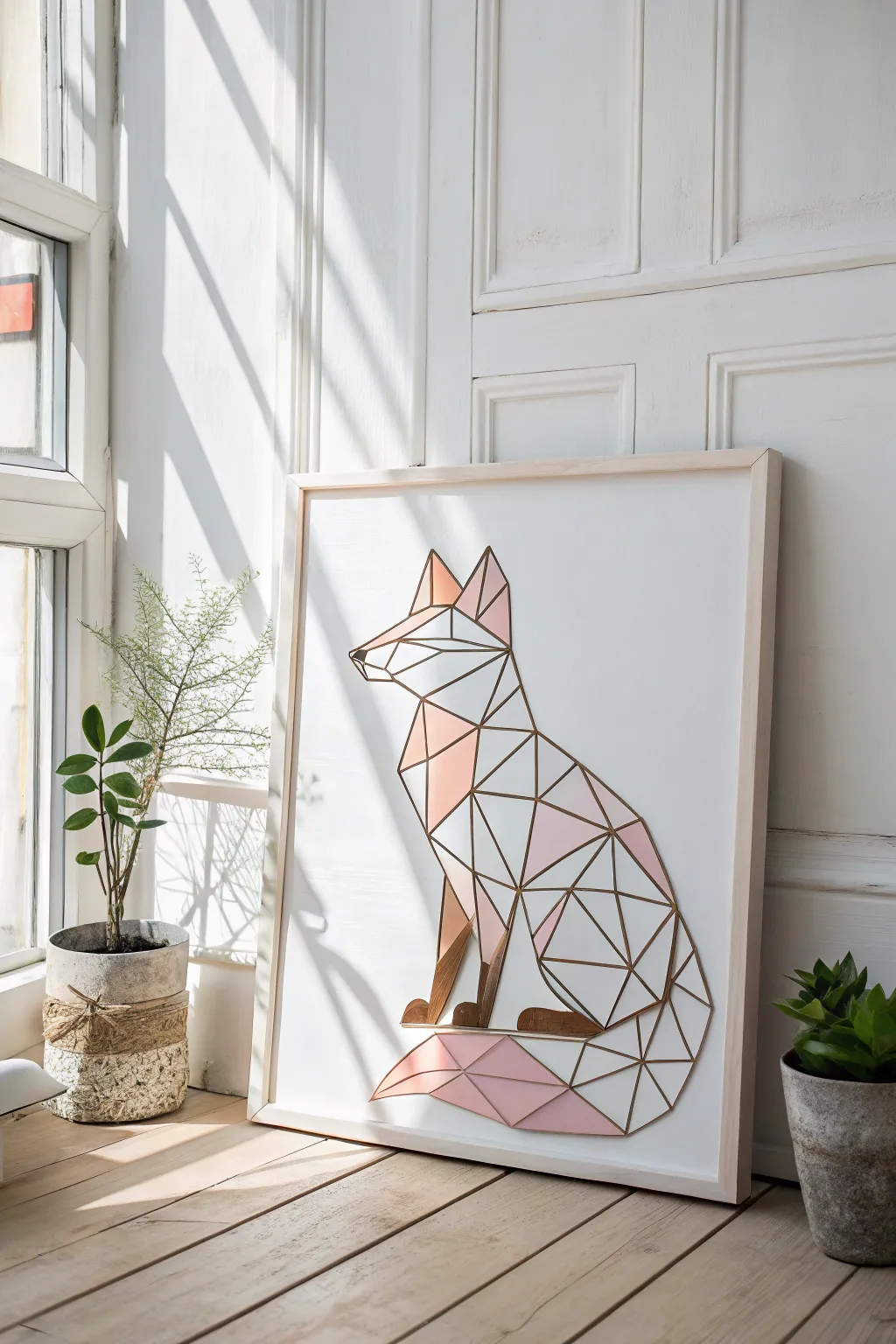 Embrace modern artistry with this geometric fox design, a perfect blend of simplicity and natural elegance.