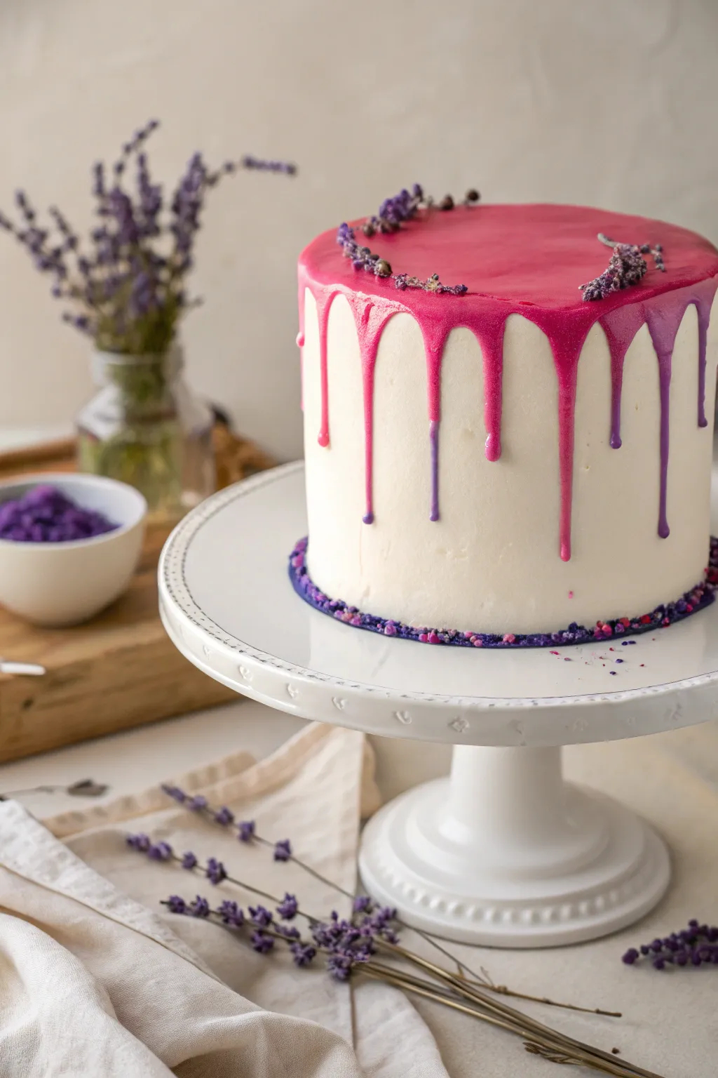 Add a splash of glam to your celebration with a chic nail polish drip cake! 🎂✨ #MinimalistCrafts #BohoChicBaking
