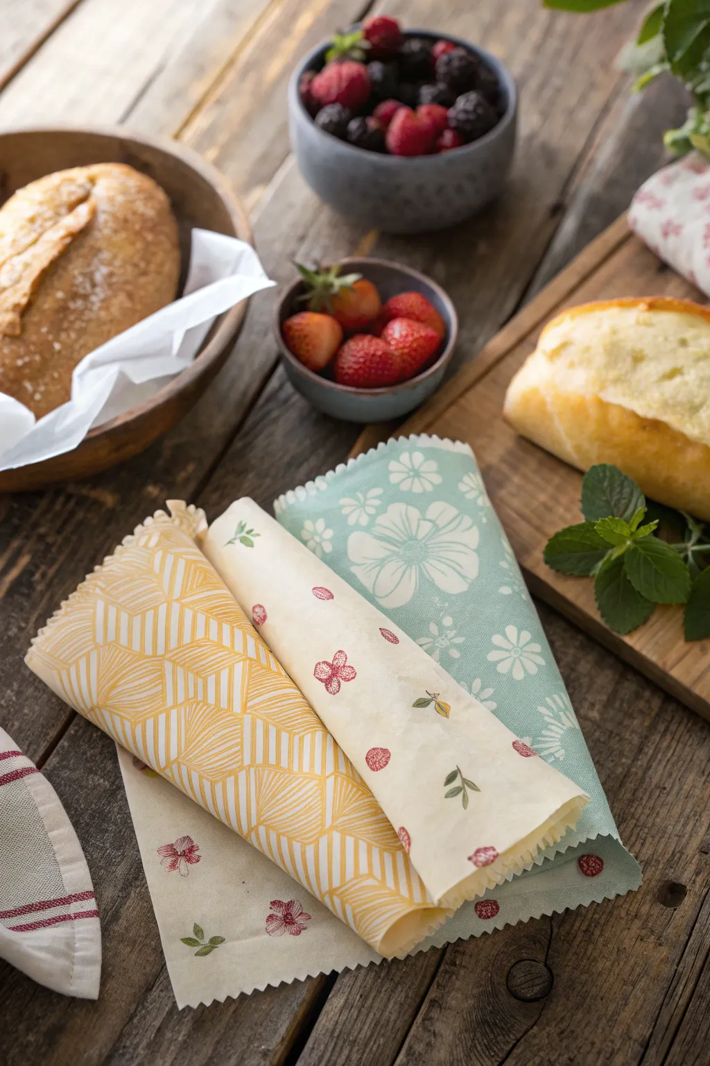 Wrap your food in style and sustainability with our handcrafted beeswax wraps!
