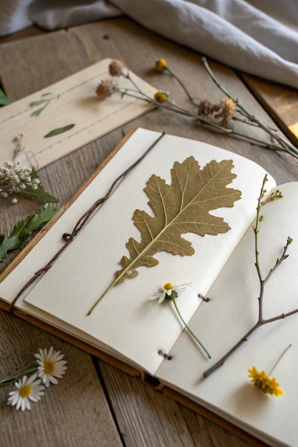 Embrace nature's beauty with eco-friendly scrapbook touches.