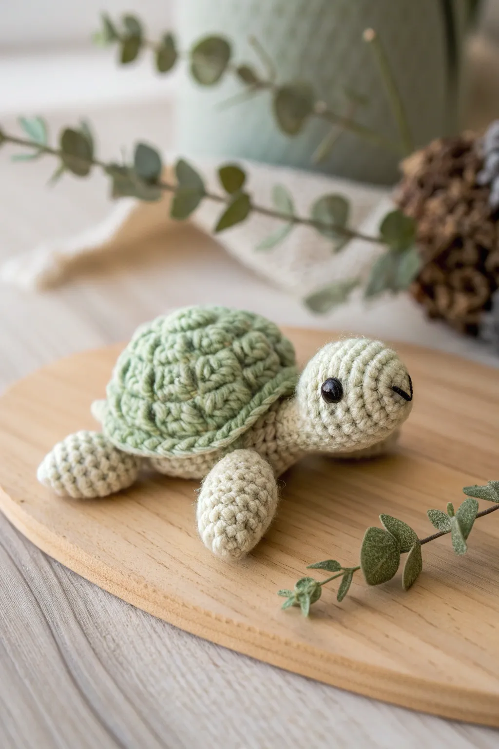 Embrace simplicity and charm with this delightful crochet mini turtle amigurumi, perfect for a cozy weekend project.