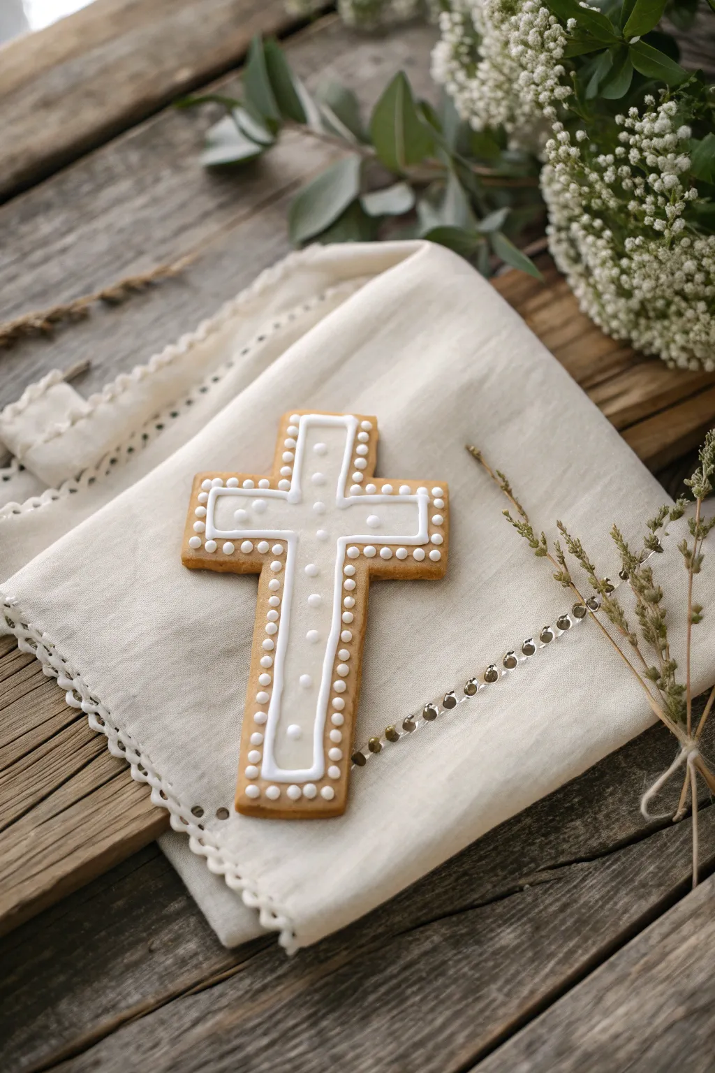 Elevate your cookie decorating with charming dotted borders for a touch of whimsy and elegance.