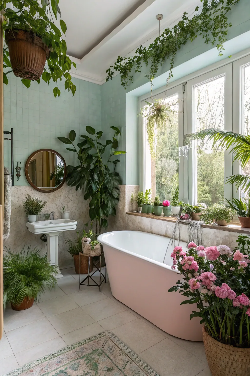 Spa-like features transform this bathroom into a peaceful retreat.