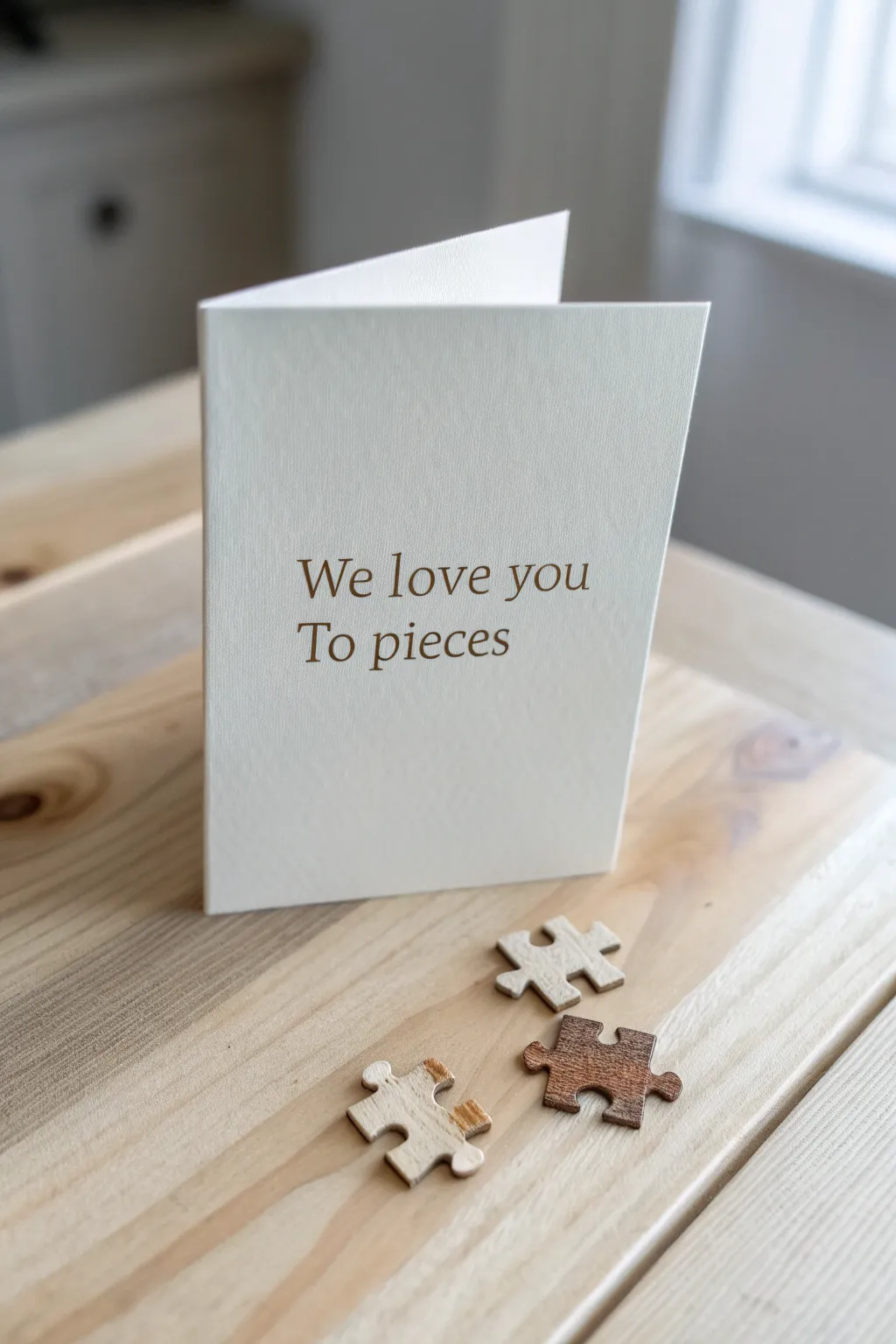 Celebrate Dad with a touch of puzzle love. 🌿 #FathersDayCraft #MinimalistBeauty