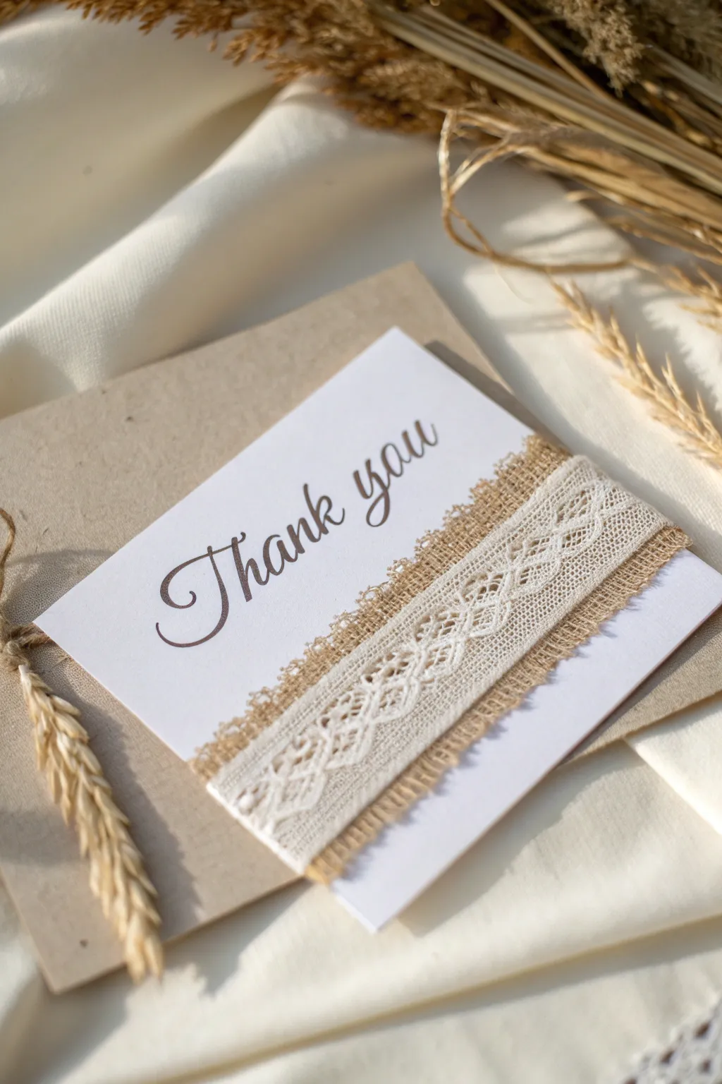Embrace the art of gratitude with textured elegance. #ThankYouCard #BohoMinimalist