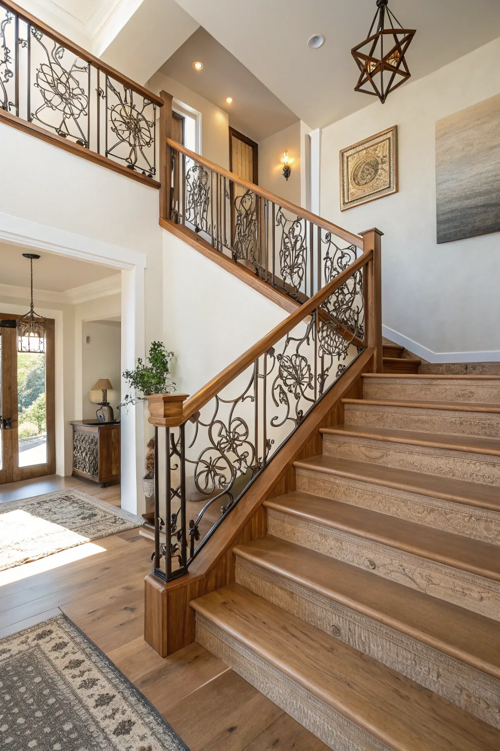 Elevate your staircase with architectural details that exude timeless elegance.