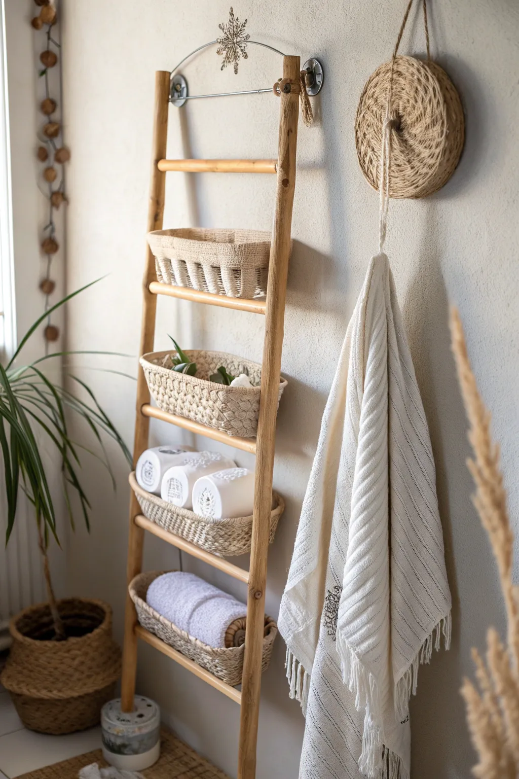 Elevate your nursery organization with a stylish towel rack transformation - where elegance meets practicality.
