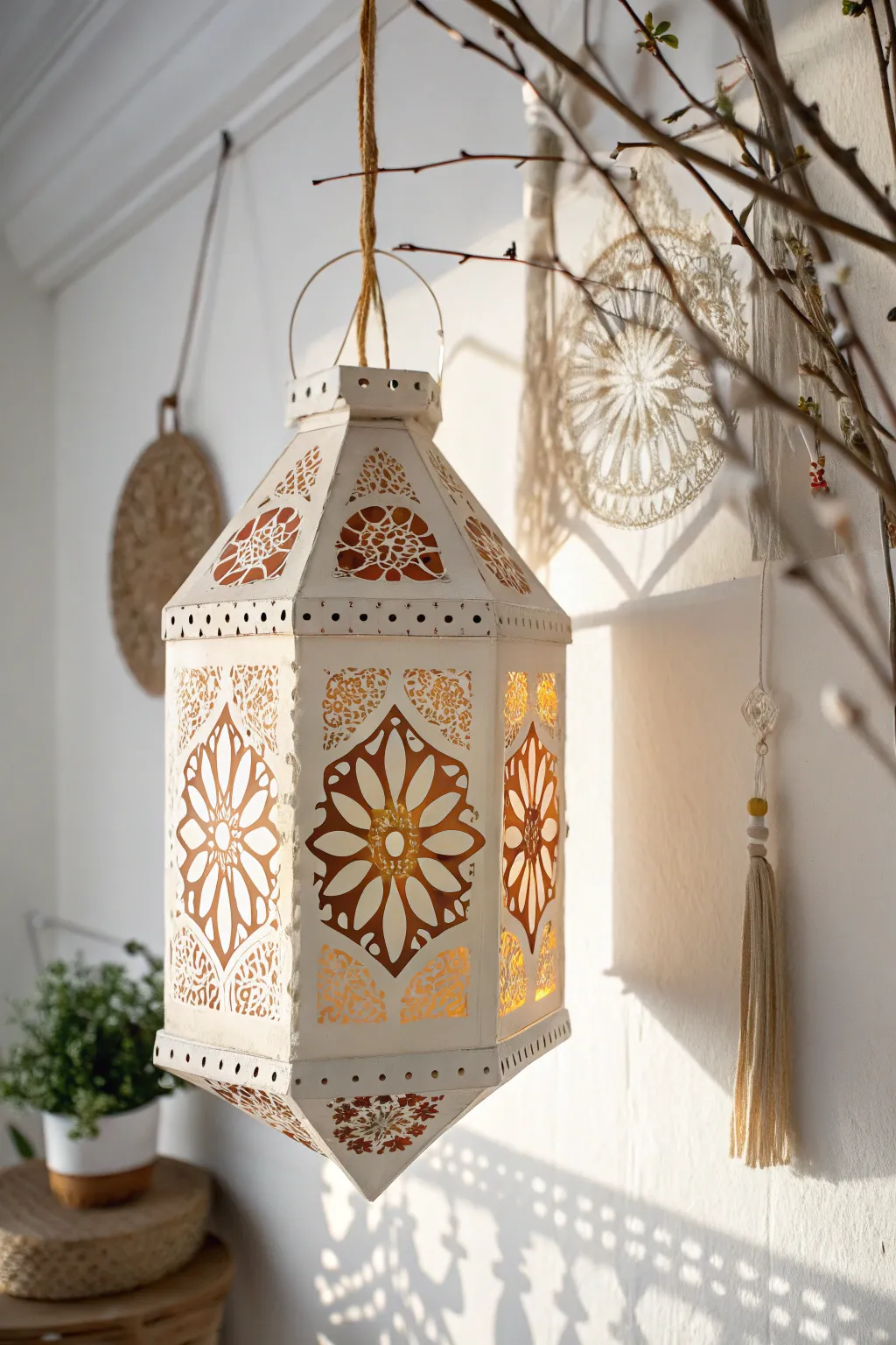 Illuminate your space with the warm glow of handcrafted paper lanterns, blending minimalist design with a touch of Boho flair.